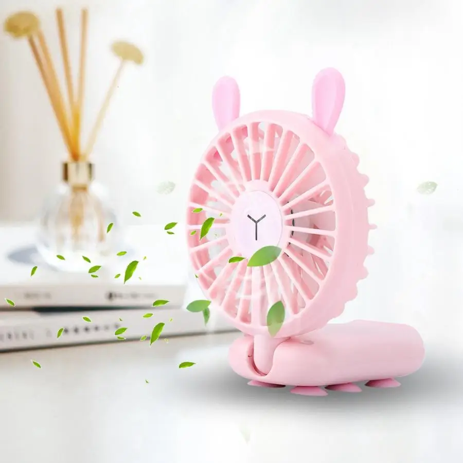 Портативный 800 mAh мультфильм мини USB Фен Вентилятор сильный ветер силы долгое время работы