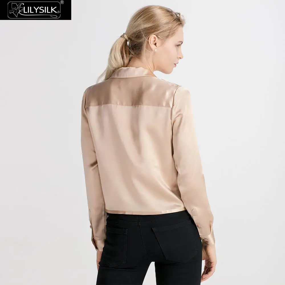 Женская шелковая блузка LilySilk 22 мм расслабленная летняя бесплатная