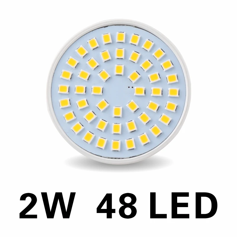 Яркий E27 E14 MR16 GU10 лампада светодиодный лампы 220 в 240 Bombillas Светодиодный светильник Точечный светильник 48 60 80 светодиодный 2835SMD Lampara точечный светильник - Испускаемый цвет: 2W 48LEDs