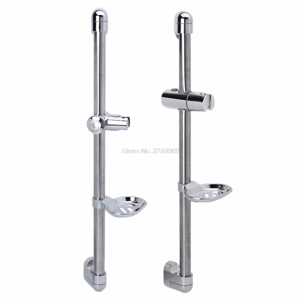 

A Set Shower Rod Soap Dish Lifter Pipe ABS Lifting Frame Adjustable Head Holder