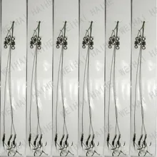 NEW18 штук Карп волос буровые установки колючей крюк размеры 1,2 и 4 плетеный Карп Rig