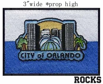 

Orlando, Florida USA Flag embroidery patch 3" wide shipping/urbanization patch/harbour badge/visual emblem