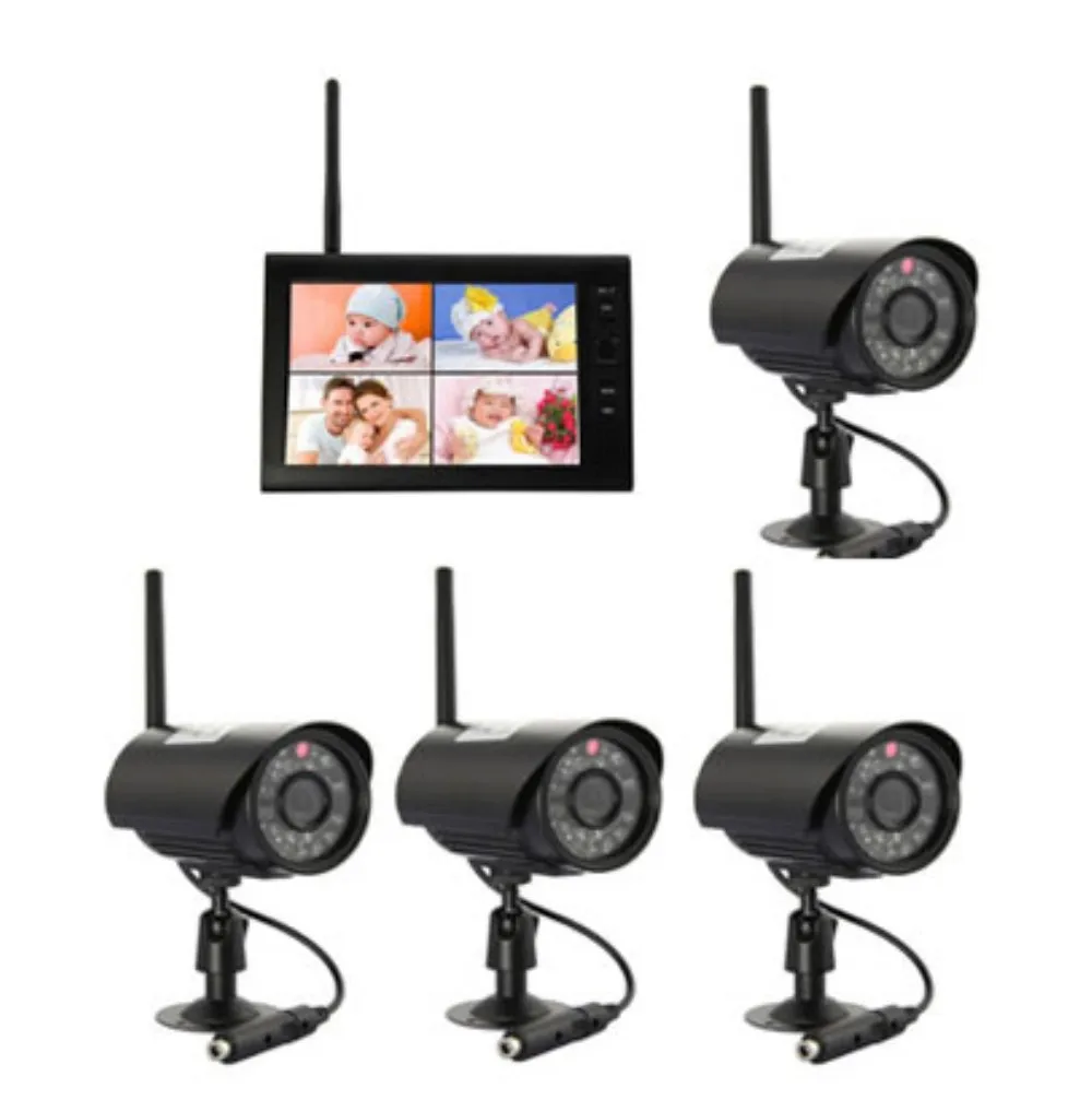 

7 Inch 2.4Ghz 4CH 4Picture Display Wireless Baby Monitor
