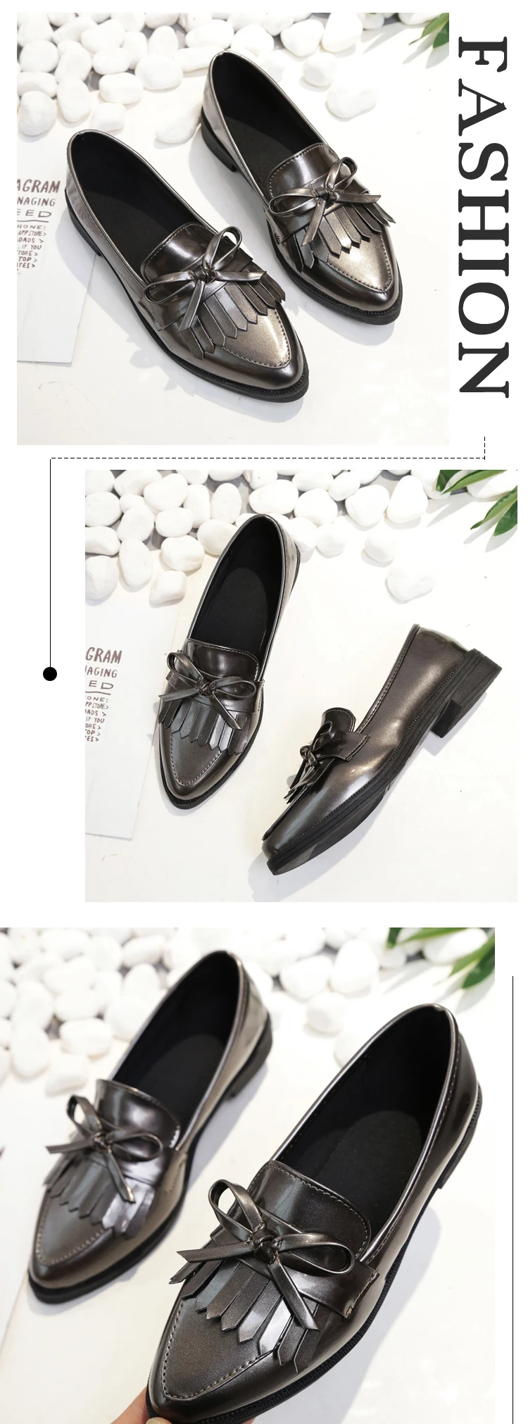 Брендовая обувь; женские повседневные туфли-оксфорды черного цвета с острым носком и бантом; удобная женская обувь без застежки на плоской подошве; Q279