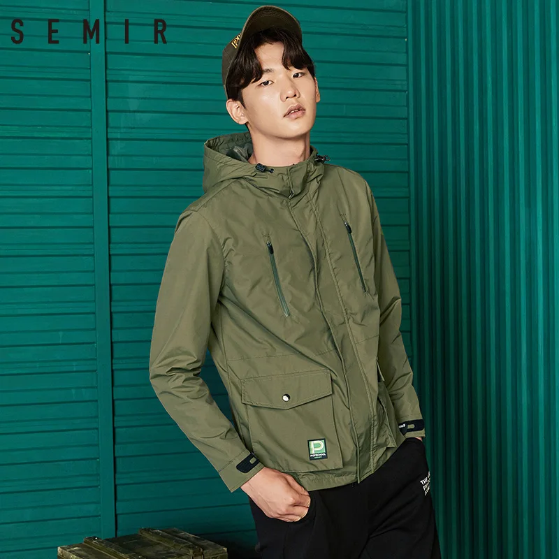 SEMIR куртки мужские с длинным рукавом пальто ветрозащитная одежда верхняя Анорак