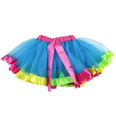 Г. Модная Радужная юбка-пачка для новорожденных девочек от 8 лет, одежда для малышей 10 цветов, реквизит для фотосессии, день рождения, косплей - Цвет: 7