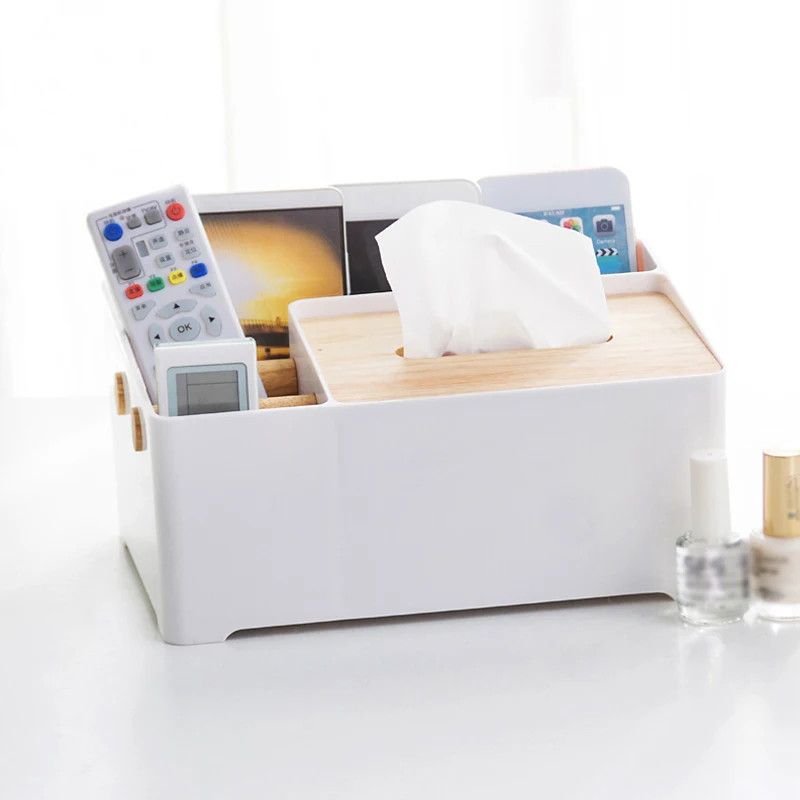 

Multifunctional Storage Boxes Bins Organizer Tissue Remote Controller Jewelry Cosmetic Rack Holder Case Table Home Accessories