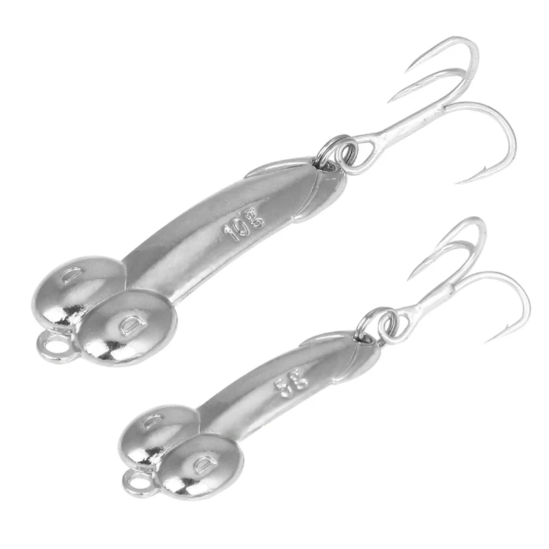SEAPESCA 4 шт./лот DD ложка рыболовные приманки с шт тройными крючками 5 г 10 серебристый