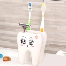 Мультяшная 4 отверстия держатель для зубных щеток подставка для щетки полка для зубных щеток Держатель для ванной комнаты наборы продуктов