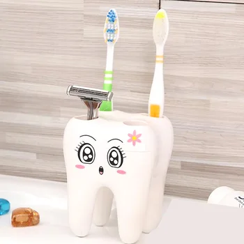 

Cartoon 4 Hole Toothbrush Holder Stand Brush Rack Tooth Brush Shelf Holder Bathroom Sets Products