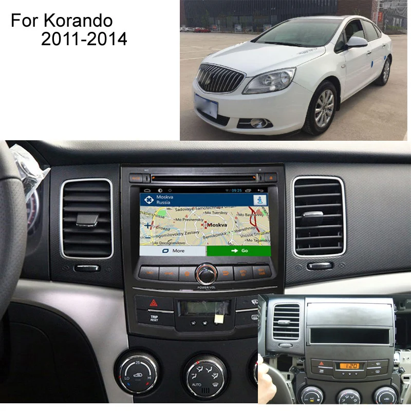 Discount octa Core 4G RAM Android 8.0 Car DVD Player For SSANGYONG KORANDO 2010-2012 With 1024*600 Capacitive Autoradio Stereo Headunit 3