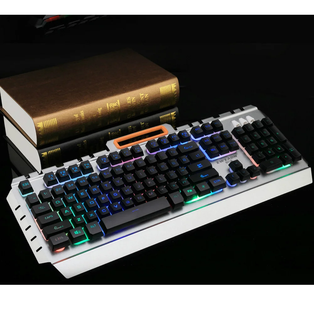 Vococal светодиодный Подсветка 104 ключ USB проводной Механическая Feel Игры Геймер