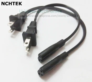 

NCHTEK Travel Power Cord For Camera,Nema 1-15P 2pin US Male Plug To IEC 320 C7 Female Extension Cable 30CM/Free Shipping/8PCS