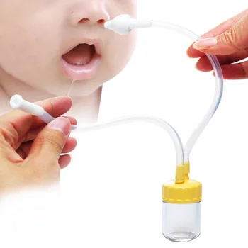 

New Born Baby Safe Nose Cleaner Vacuum Suction Nasal Mucus Runny Aspirator Inhale Bodyguard Flu Protection Accessories DropShip