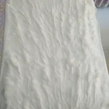 Новое поступление натуральный дешевый кроличий мех накладка-живот белое лоскутное одеяло коврик для софы пол ковер парка подкладка