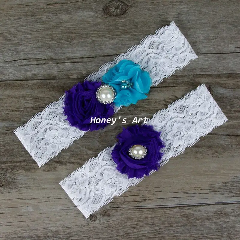2pcs/Set Bridal Flowers Garter Keepsake Toss Vintage Lace