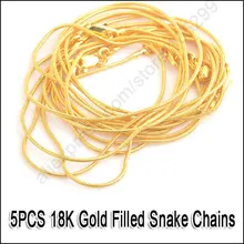 Быстрая 5 шт. 3" желтое золотое ожерелье s змея цепь новое ожерелье для кулона с застежка-краб скидка подарки