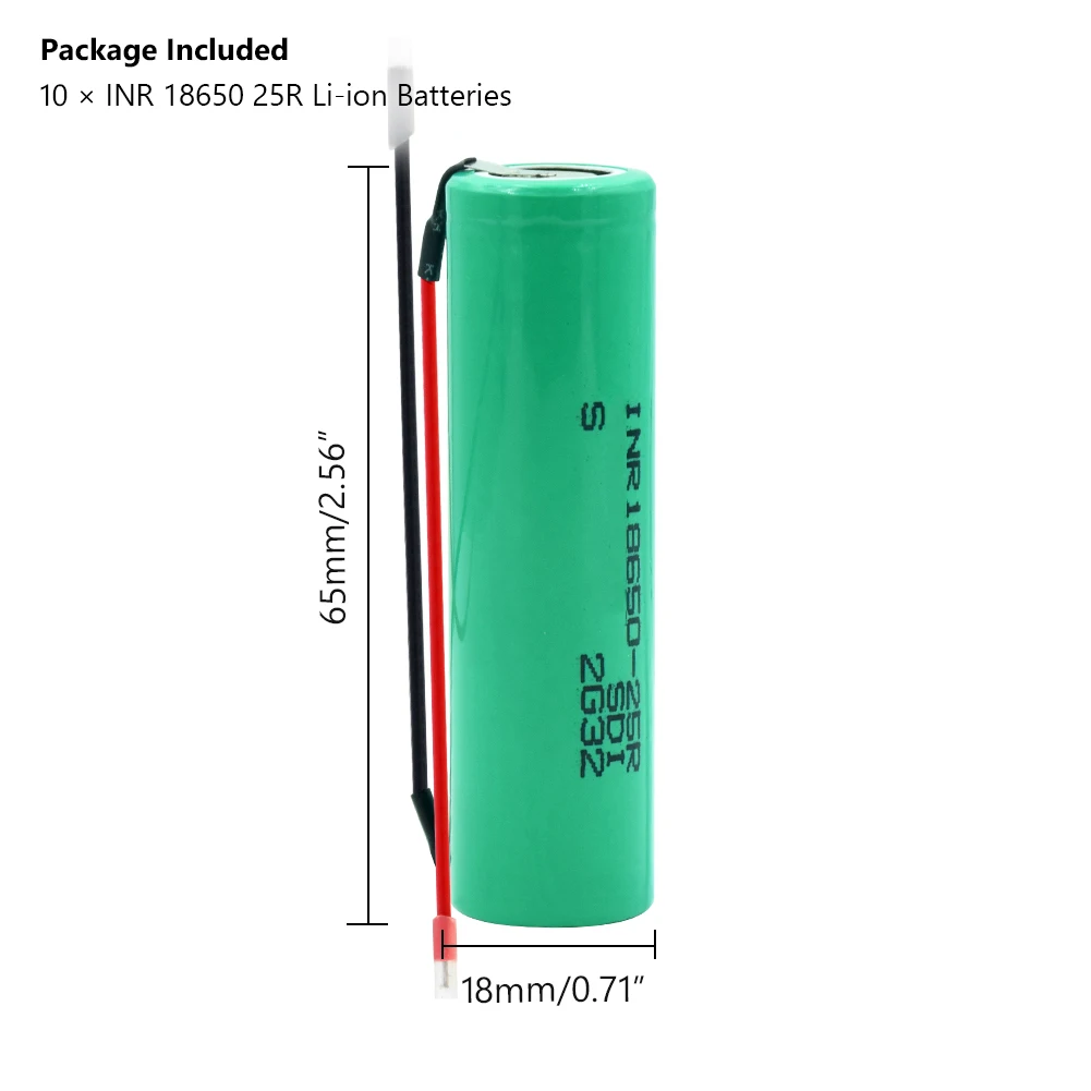 20A INR 18650 25R литиевая батарея 3 7 V 2500mAh перезаряжаемые электронные сигареты батареи