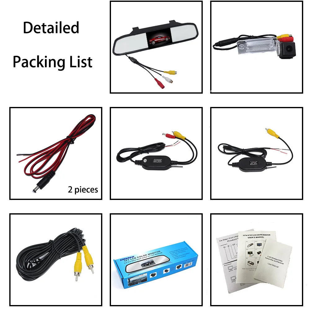 Liandlee 3in1 Wireless Receiver Mirror Monitor Special Rear View Camera DIY Backup Parking System For Audi A8 S8 D3 4E 2006~2009