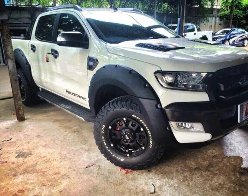 

Car Wheel Eyebrow Round Arc Fender Mud Flaps Mudguards Splash Guards For Ford RANGER T6 2012 2013 2014 T7 2015 2016 2017 2018