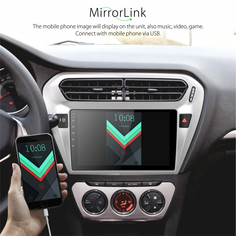 Top Dinpei Android 9.0 Car Radio Multimedia Player For peugeot 301 citroen elysee 2014 2015 2016 2017 GPS Navigation wifi video 1