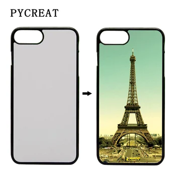 

PC Sublimation Case 2D For iPhone 8 7 Plus DIY Printing Blank Sublimation Case Back Cover For iPhone 7 8 Plus With Metal Plate