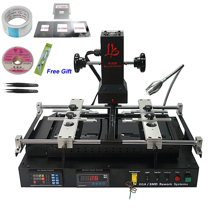 LY IR8500 Infrared BGA Rework Station Reballing Kit with IR Cover and Preheating Area 400*200mm, Russia No tax electric soldering iron kit