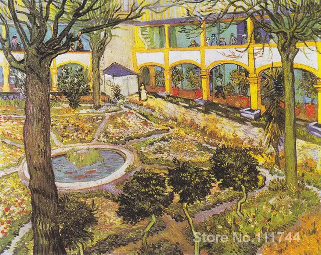 Vincent Van Gogh paintings of The Asylum Garden at Arles ... Vincent Van Gogh paintings of The Asylum Garden at Arles ...