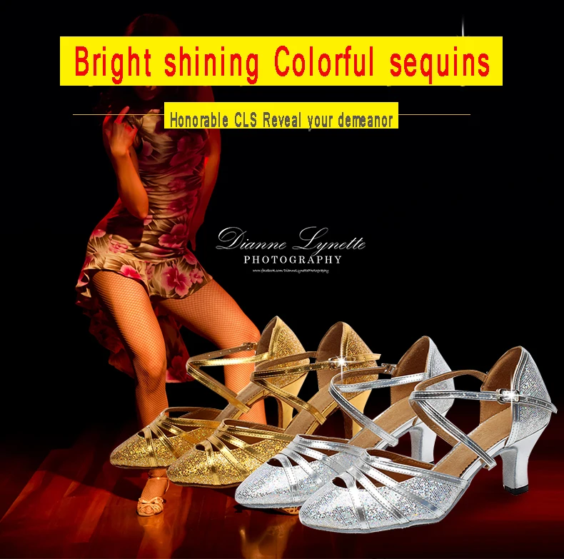 20161216_123907_026Party Ballroom Latin Dance Shoes Aerobics Closed Toe PU Sequins Jazz Shoes for women Upscale Flash Adult Dancing Sneakers 6118