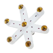 7 в 1 E27 светодиодный патрон для лампы, светодиодный патрон, патрон для адаптера, патрон для патрона E27, 7-в-1, разветвитель для ламп, база, Прямая поставка