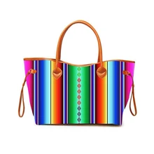 Serape Aztec Tote заготовок холст полосы Tote String дорожная сумка с бесплатной доставкой DOM1061086