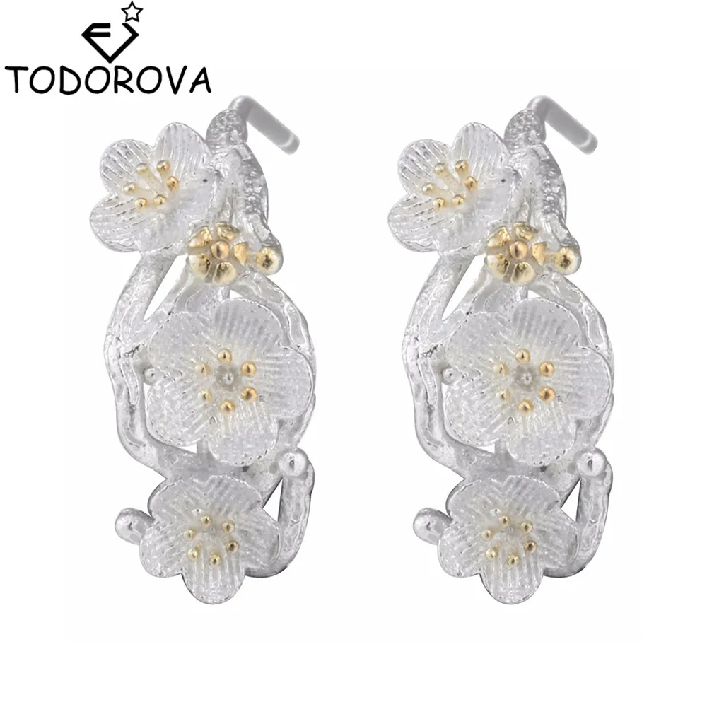Женские серьги с цветком Todorova гвоздики вишни в Корейском стиле подарки на день