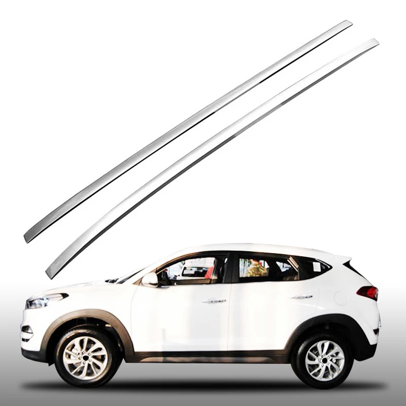 Buy ABS Luggage Baggage Roof Rack Rails for Hyundai Tucson 2015 2018 Bar Silver