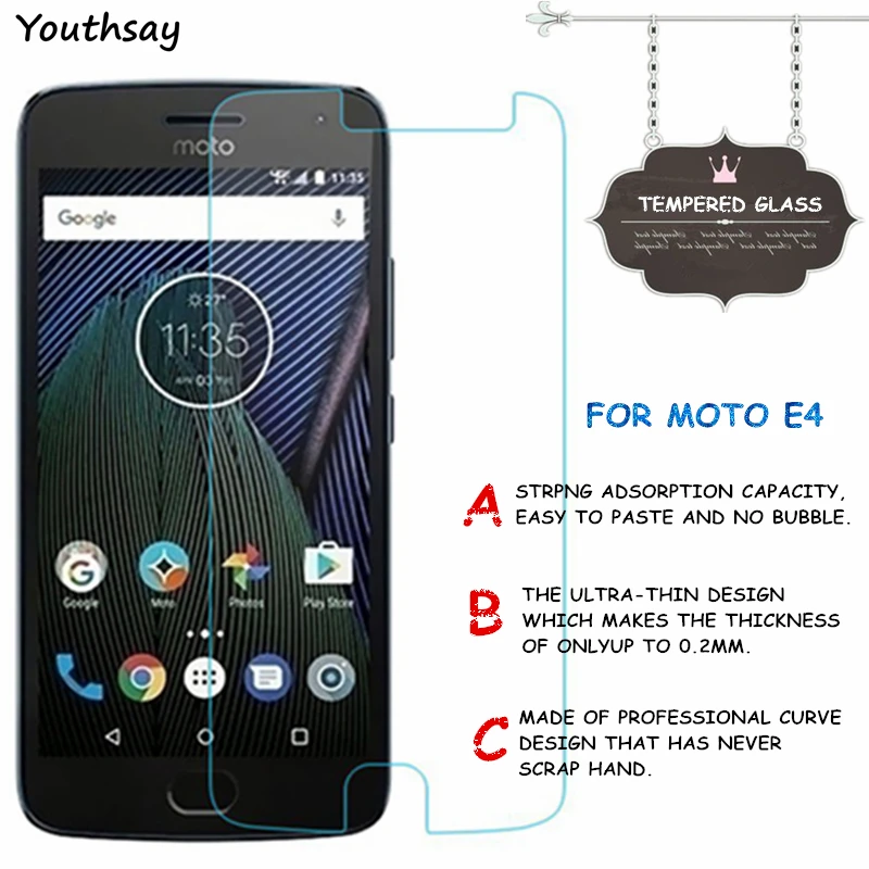 2 шт. стекло для Motorola Moto E4 Защитная пленка экрана закаленное защитная Youthsay |