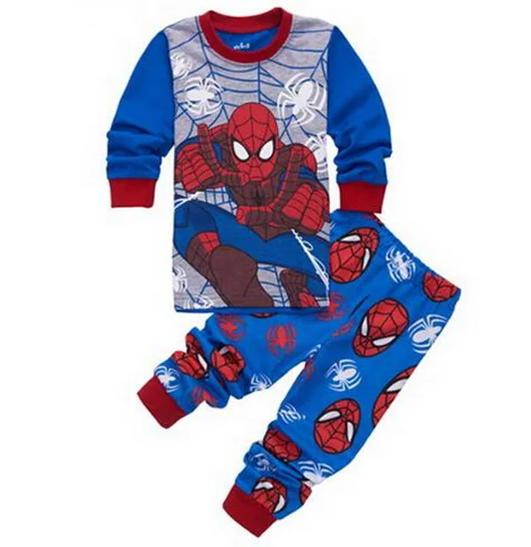 Прямая поставка; пижамы для мальчиков и девочек; хлопковые детские пижамы; одежда для сна; пижамный комплект для малышей с человеком-пауком; комплект одежды для маленьких мальчиков; YW281 - Цвет: STYLE  17