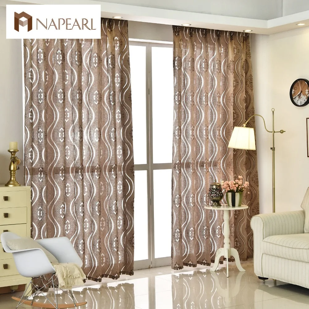 

NAPEARL 1 Piece Modern jacquard curtain home decoration living room curtains window blinds drape panel ready made cheap curtains