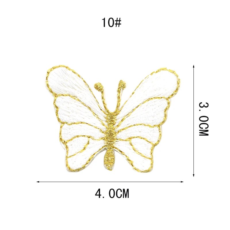 JOD Утюг на вышитой одежде с бабочкой нашивка Стрекоза Ткань аппликация глажка аппликации для одежды наклейки для шитья - Цвет: 10