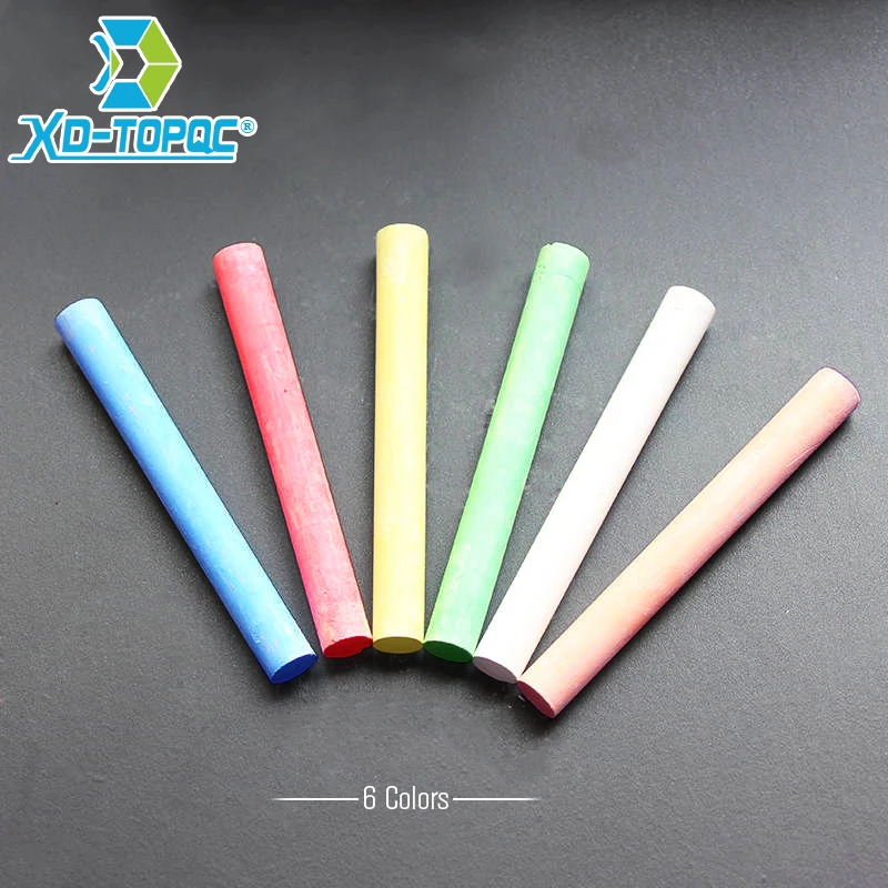 12 pcs/Lot Chalk Pen Drawing Chalks For Blackboard 6 Colors Stationary Office School Supplies Accessories tizas escolar