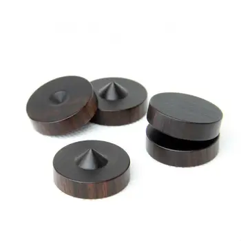 

4pcs/set Diameter 23MM / 33mm trumpet audio amplifier tube amp pure ebony wood shims speaker Stand spikes shock pad