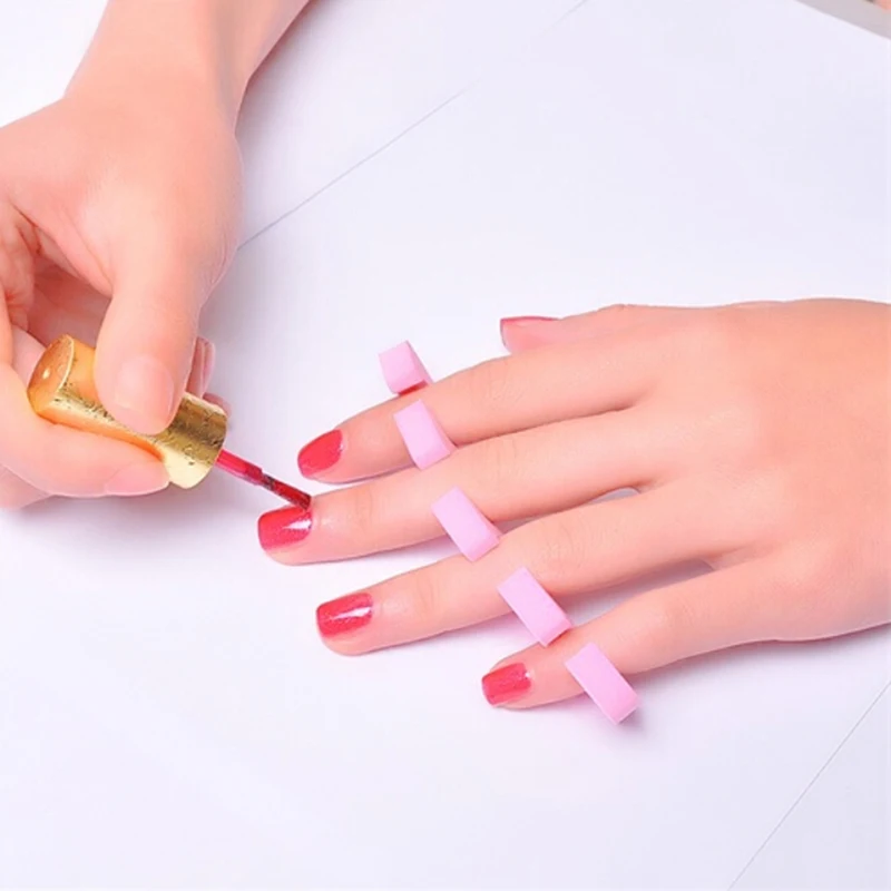 20pcs Soft Foam Sponge Toe Separator Pink Blue Finger Separator Nail