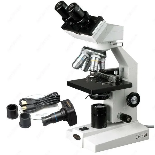 

Binocular Microscope--AmScope Supplies 40X-2000X Binocular Microscope + Mech Stage + USB Camera B100B-MS-P