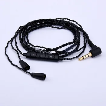 

MMCX Updated HIFI Cable Detachable Copper Plated Cord w/ Remote & Mic for Sennheiser IE8 IE80 IE8i Headphone Earphone