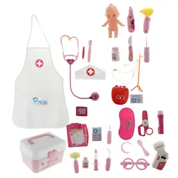 Игрушка "Медсестра" ролевые игры доктора ролевые игры Портативный Чемодан ABS пластик медицинские наборы обучающая игрушка подарок розовый