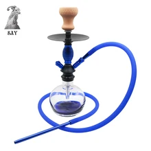 SY стеклянный кальян набор с водой курительная трубка с чашей Cermica, силиконовый шланг и металлический уголь щипцы Narguile