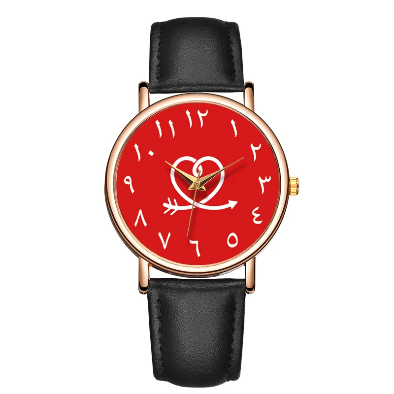 

B-9148 BAOSAILI New Individuality Design Watch Fashion Couple Lovers Arabic Numbers Multi-color Leather Sports Watch