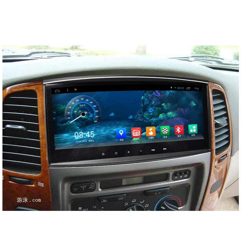 Sale Aoluoya 10.2" IPS 2GB RAM Quad Core Android 7.1 CAR DVD Player For Toyota Land Cruiser 100 LC100 2006 2007 Radio GPS Navigation 1