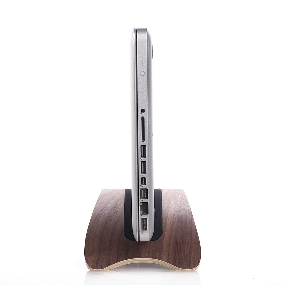 Натуральный простой деревянный вертикальный Настольный стенд держатель дисплей стендер для Apple Macbook Pro