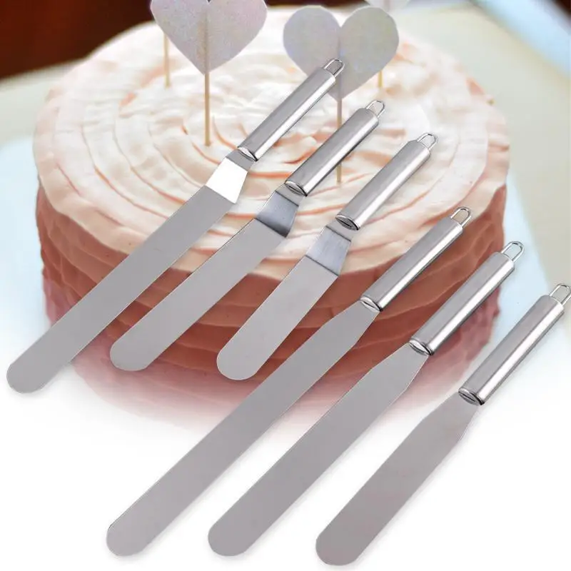 6/8/10 Inches Stainless Steel Cream Spatula Butter Blade Spatula Tools