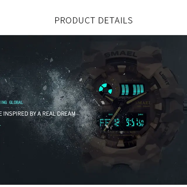 SMAEL Brand Luxury Cowboy Sport zegarek nowy mężczyźni Military Zegarki Analog Army cyfrowy Writwatch 8001 wodoodporny zegar mężczyźni Watch tanie i dobre opinie Quartz Wristwatches Complete Calendar Shock Resistant Rattrapante Stop Watch LED display Auto Date Water Resistant Chronograph Back Light Multiple Time Zone Alarm Perpetual Calendar SMAEL Brand Luxury Cowboy Sport zegarek nowy mężczyźni Military Zegarki Analog Army cyfrowy Writwatch 8001 wodoodporny zegar mężczyźni Watch tanie i dobre opinie Quartz Wristwatches Complete Calendar Shock Resistant Rattrapante Stop Watch LED display Auto Date Water Resistant Chronograph Back Light Multiple Time Zone Alarm Perpetual Calendar
