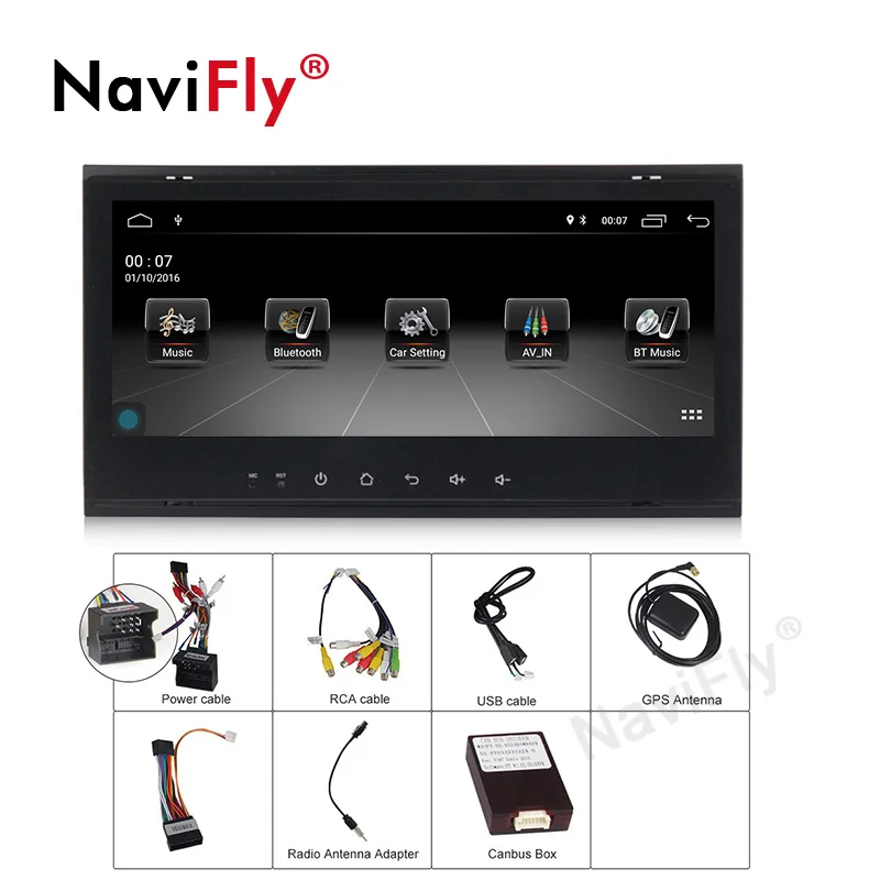 Discount NaviFly 8.8 inch 2G+32G Android 9.1 Car multimedia player for VW/Volkswagen/Touareg 2004-2011 Canbus Wifi FM Radio USB DVR GPS 4